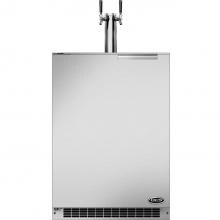 DCS 24-Inch 5.7 Cu. Ft. Left Hinge Outdoor Rated Dual Tap Beer Dispenser / Kegerator - RF24BTL1 image