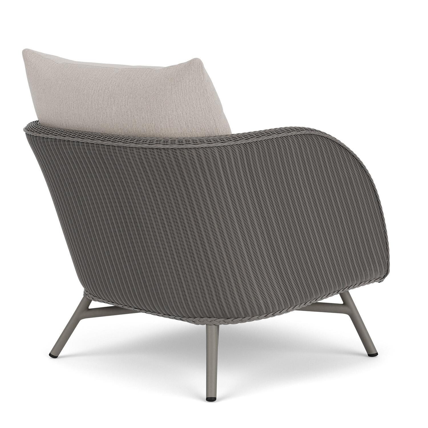 Lloyd Flanders Essence Lounge Chair W/Remy Cloud Fabric - Pewter Finish - Back Right thumbnail