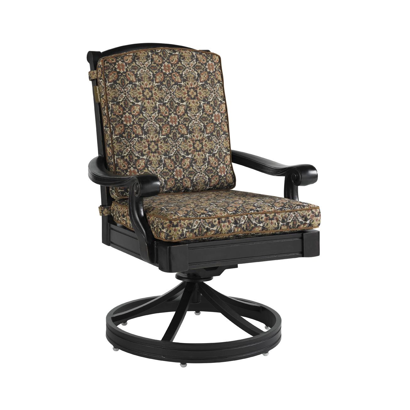 Kingstown Sedona Cast Aluminum Patio Swivel Rocker Dining Arm Chair W/ Sunbrella Fabric By Tommy Bahama