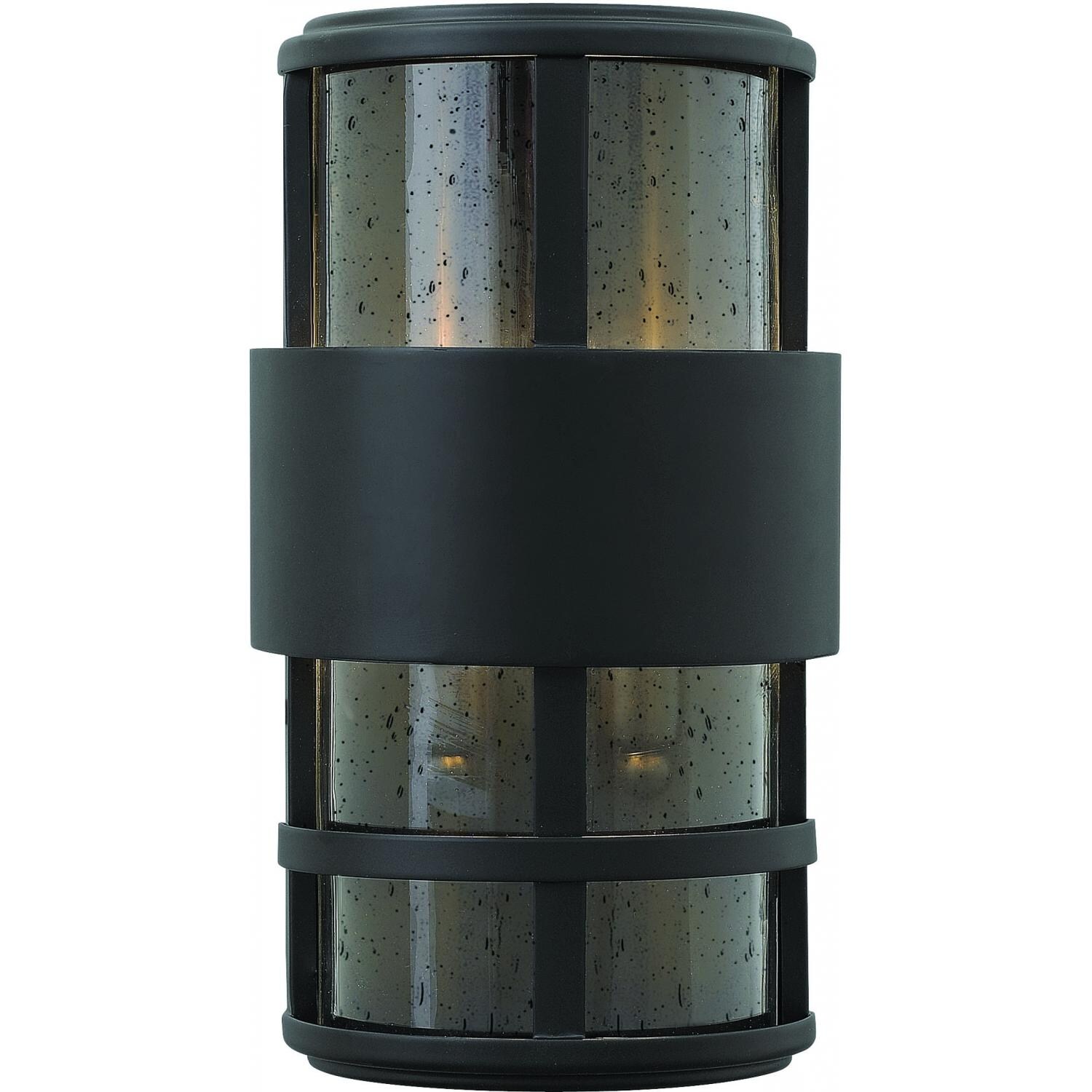 Hinkley Lighting Saturn 1908SK 40W Two Light Outdoor Wall Sconce - Satin Black thumbnail