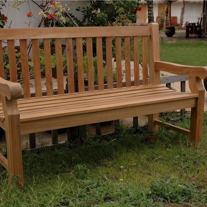 Anderson Teak Devonshire 3-Person Teak Patio Bench