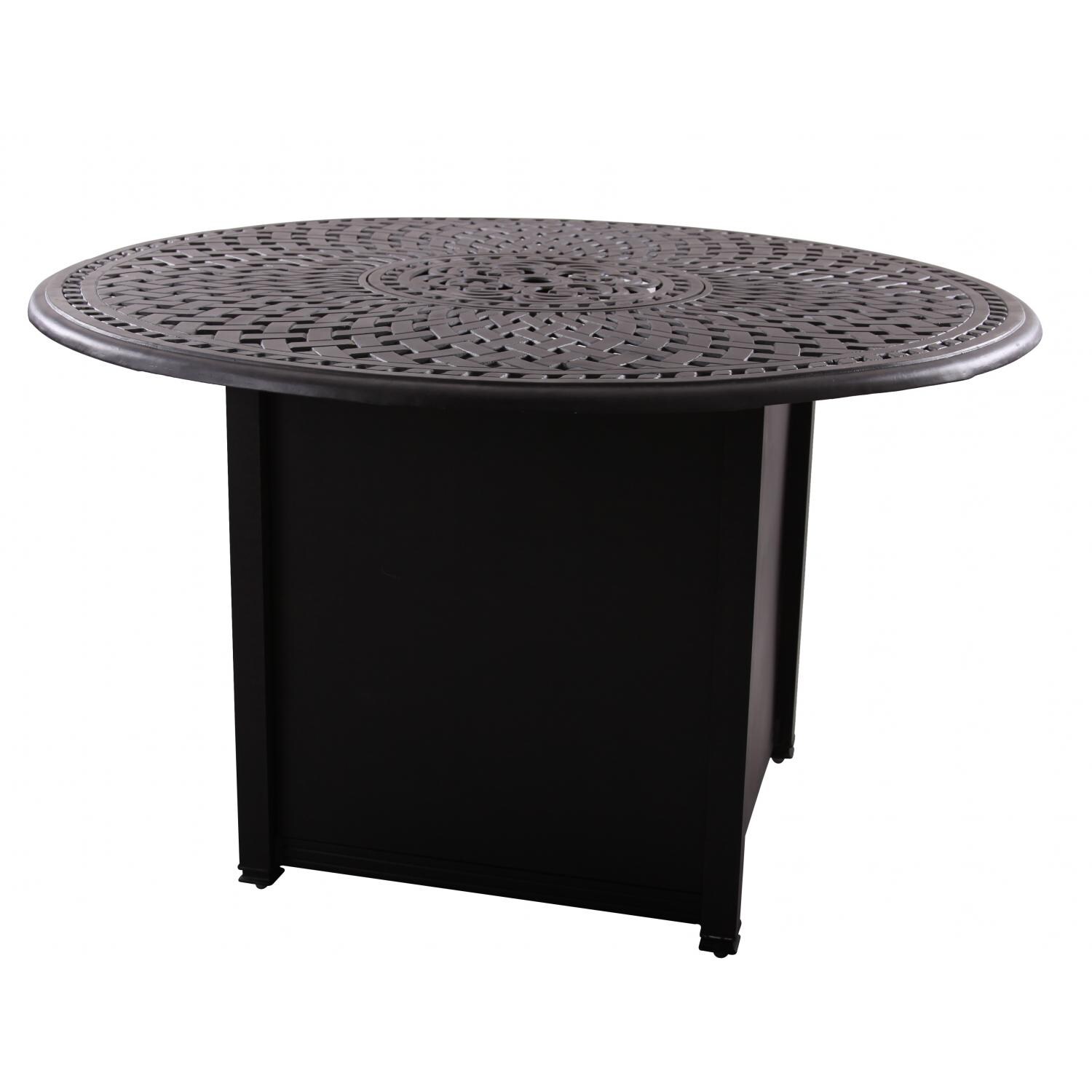 Darlee Series 60 Cast Aluminum Patio Fire Pit Table - Closed View thumbnail