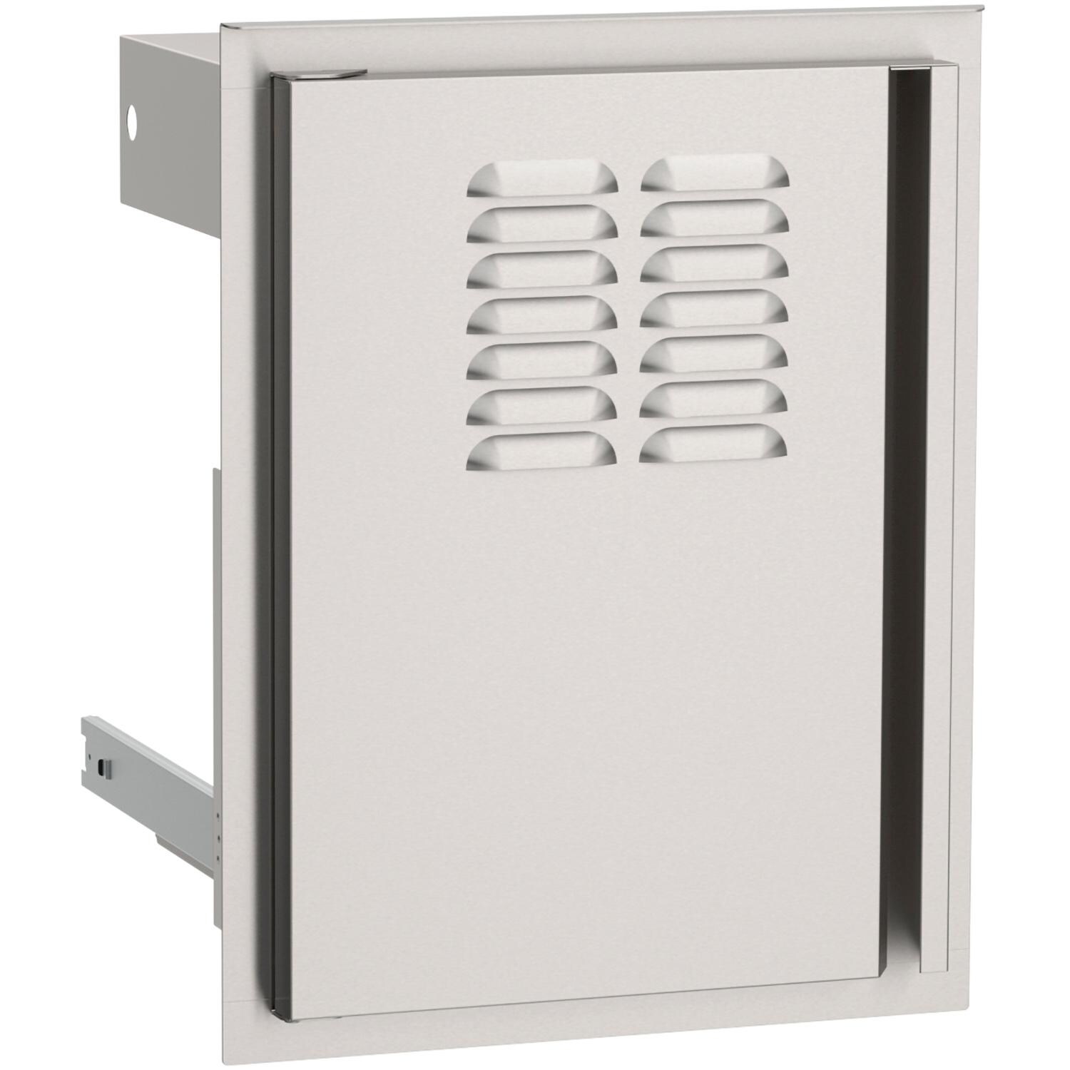 American Outdoor Grill AOG14TL 20-in x 14-in Vertical Door with Tank Tray w/ Louvers - Left Hinge - Door w/ Tank Tray - White Background thumbnail