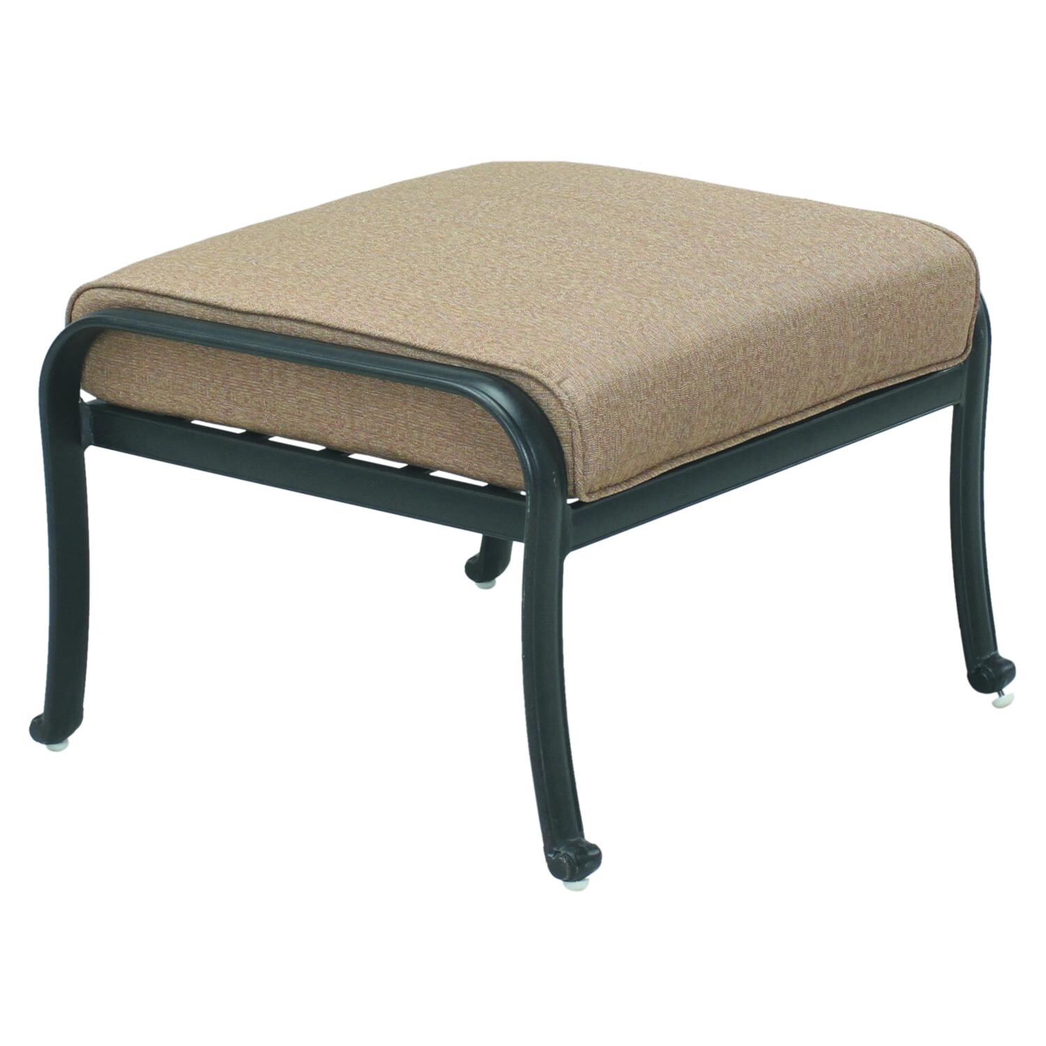 Darlee 201668-6PC-88AB Capri Cast Aluminum Ottoman W/ Sesame Polyester Cushion thumbnail