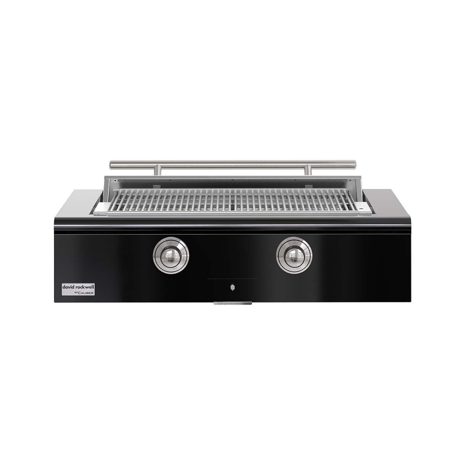 Caliber 42-in Natural Gas Built-In Rockwell Grill - Gloss Black w/ Chrome Hardware - CRG-42BN00-A-044-H02