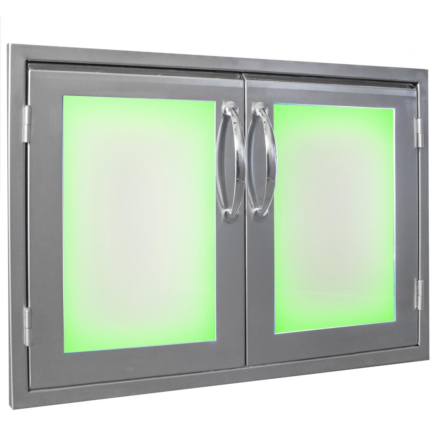 Luxor Illuminated LED 30-Inch Double Access Door - Green Lights thumbnail