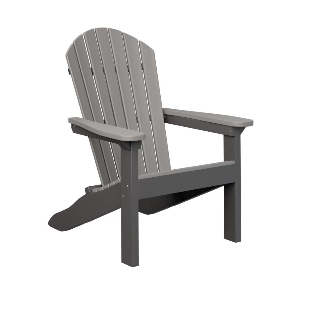 Berlin Gardens Comfo Back Stationary Adirondack Chair - Light Gray on Smoke Gray thumbnail