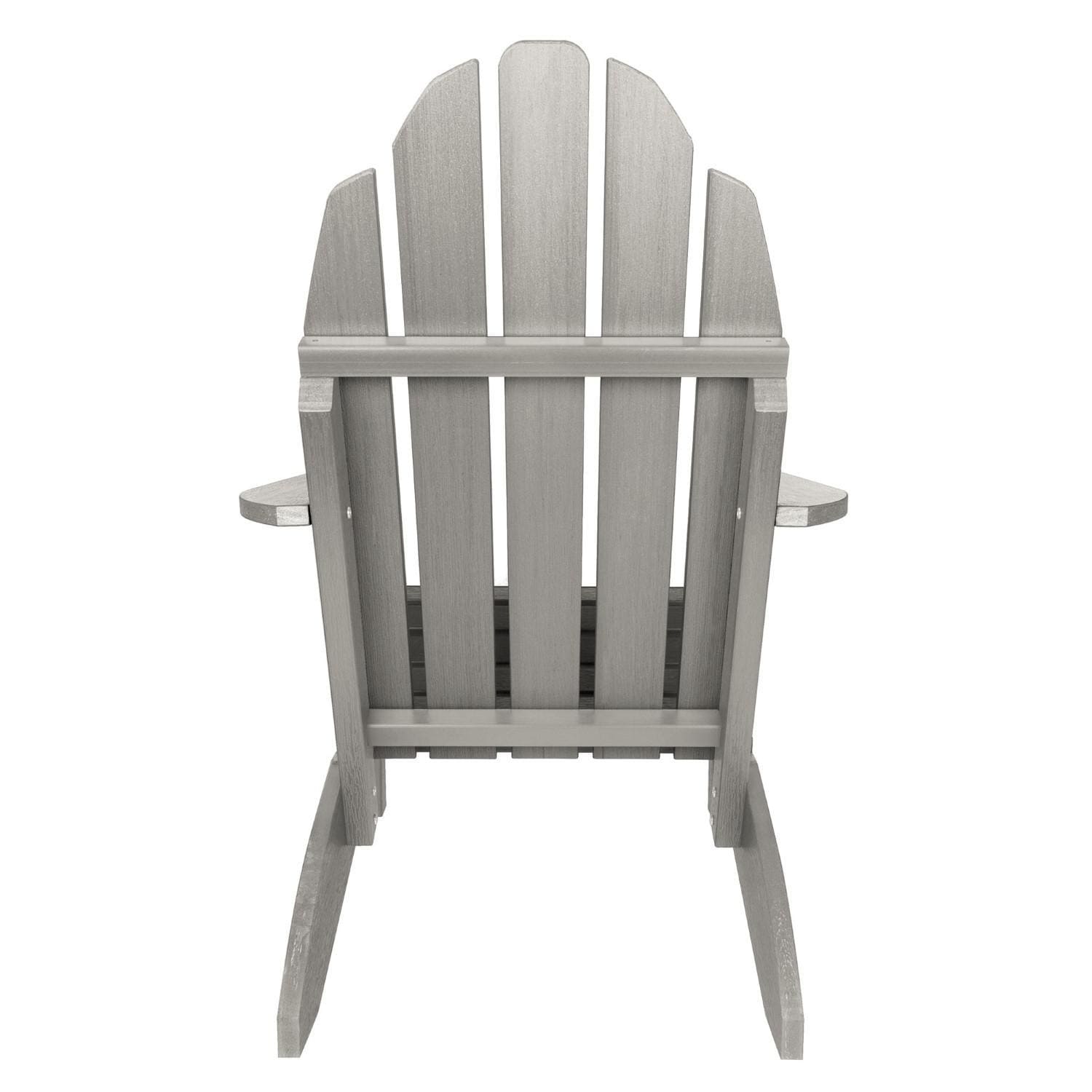 Paradise Key Recycled Plastic Adirondack Chair in Harbor Gray by Lakeview Outdoor Designs - Back - White Background thumbnail