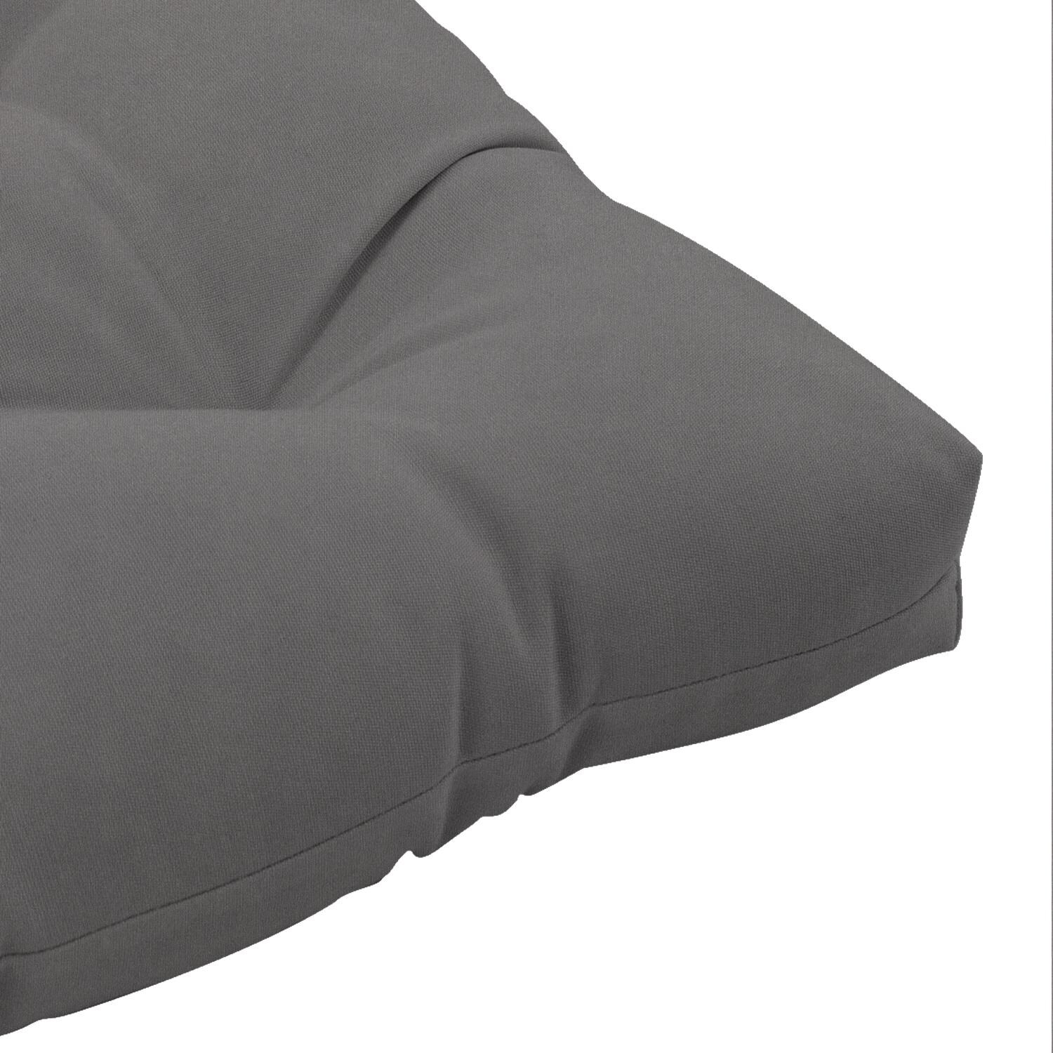Sunbrella Canvas Charcoal Extra Large Outdoor Replacement Seat Cushion By UltimatePatio.com - Corner Detail thumbnail