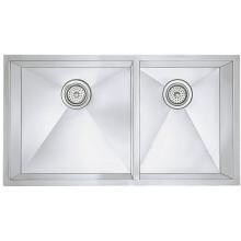 Blanco Precision 33 X 18 18-Gauge 1-3/4 Double Bowl Stainless Steel Undermount Sink - 515821 image