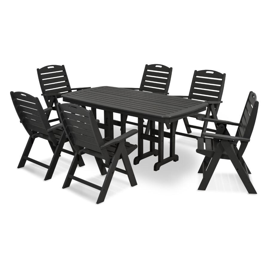 POLYWOOD Nautical 7-Piece Dining Set in Black thumbnail