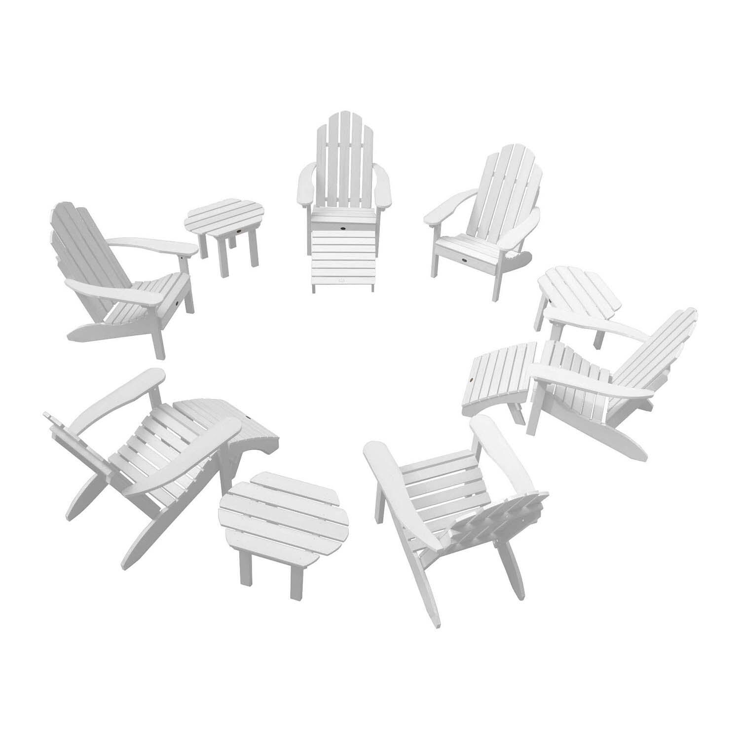 Paradise Key 12 Pc Set Polyresin Seating Set in White By Lakeview Outdoor Designs - White Background thumbnail