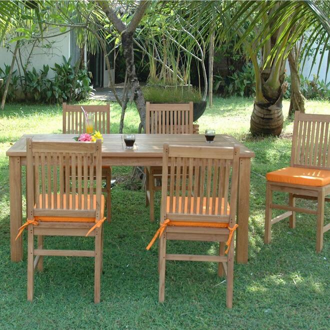 Anderson Teak Montage Saratoga 6-Person Teak Patio Dining Set thumbnail
