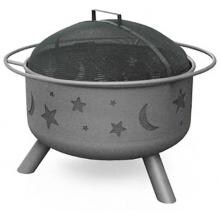 Landmann Big Sky Stars And Moons 24-Inch Wood Burning Fire Pit With Black Finish image