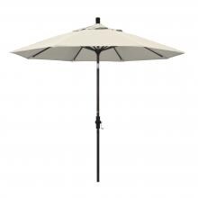 California Umbrella 9 Ft. Octagonal Aluminum Collar Tilt Patio Umbrella W/ Crank Lift & Aluminum Ribs - Bronze Frame / Olefin Antique Beige Canopy