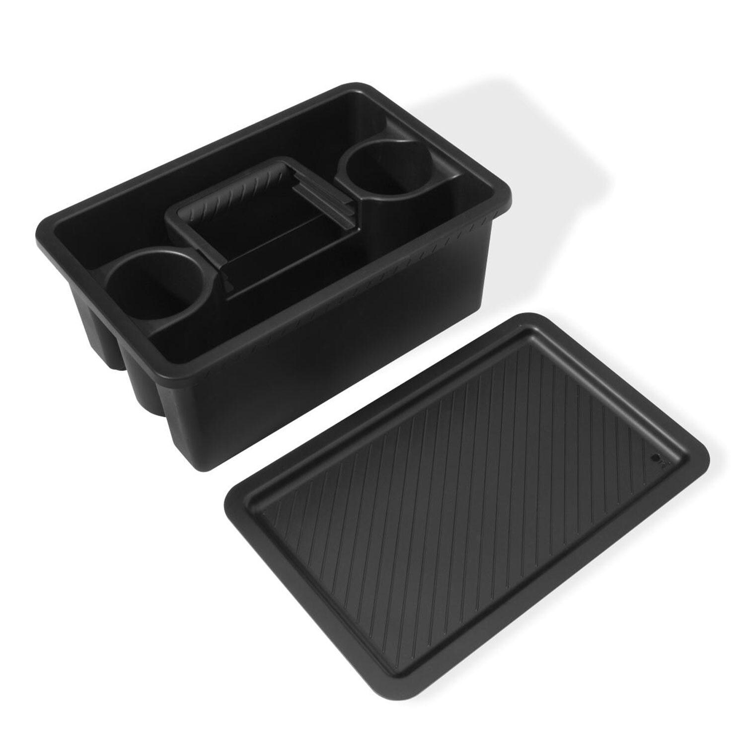 Weber 3400128 Works Caddy with Tray Lid - Handle Down - Angled - White Background thumbnail