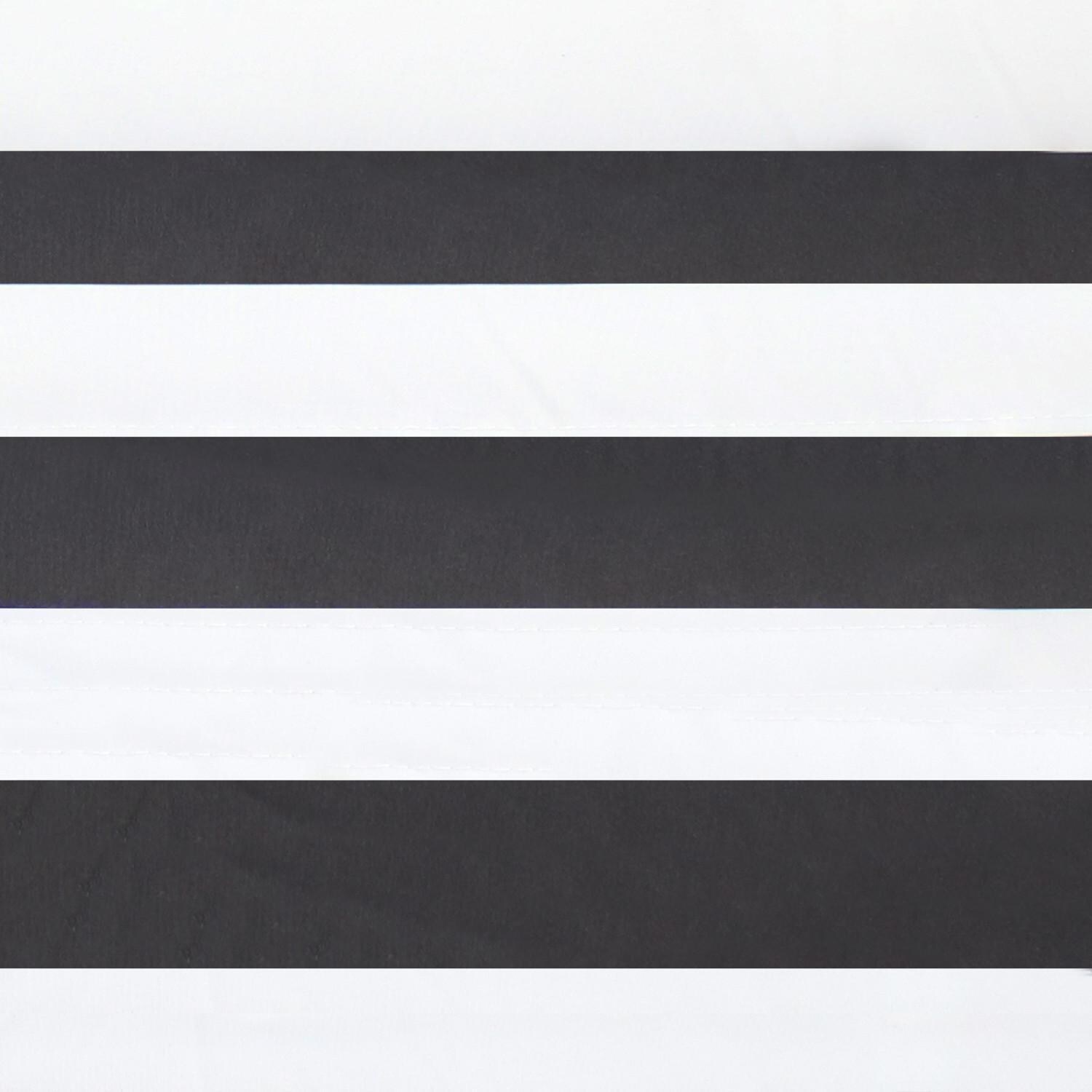 Ultimate Patio Quilted Double Hammock w/ 15-Foot Steel Beam Stand & Pillow - Black Stripe - Fabric Swatch thumbnail