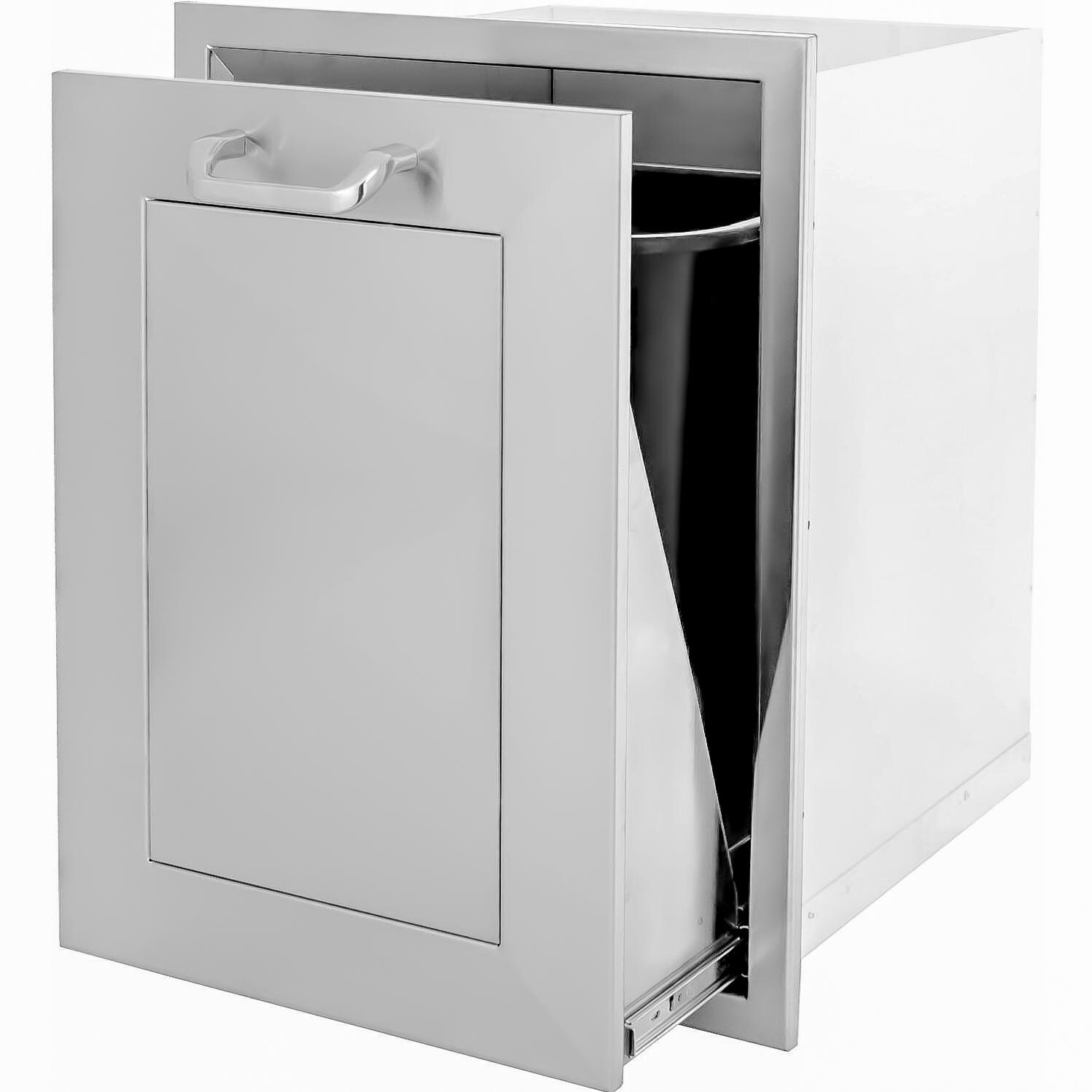 Kingston Panel Series Roll Out Trash Bin - Angled View thumbnail