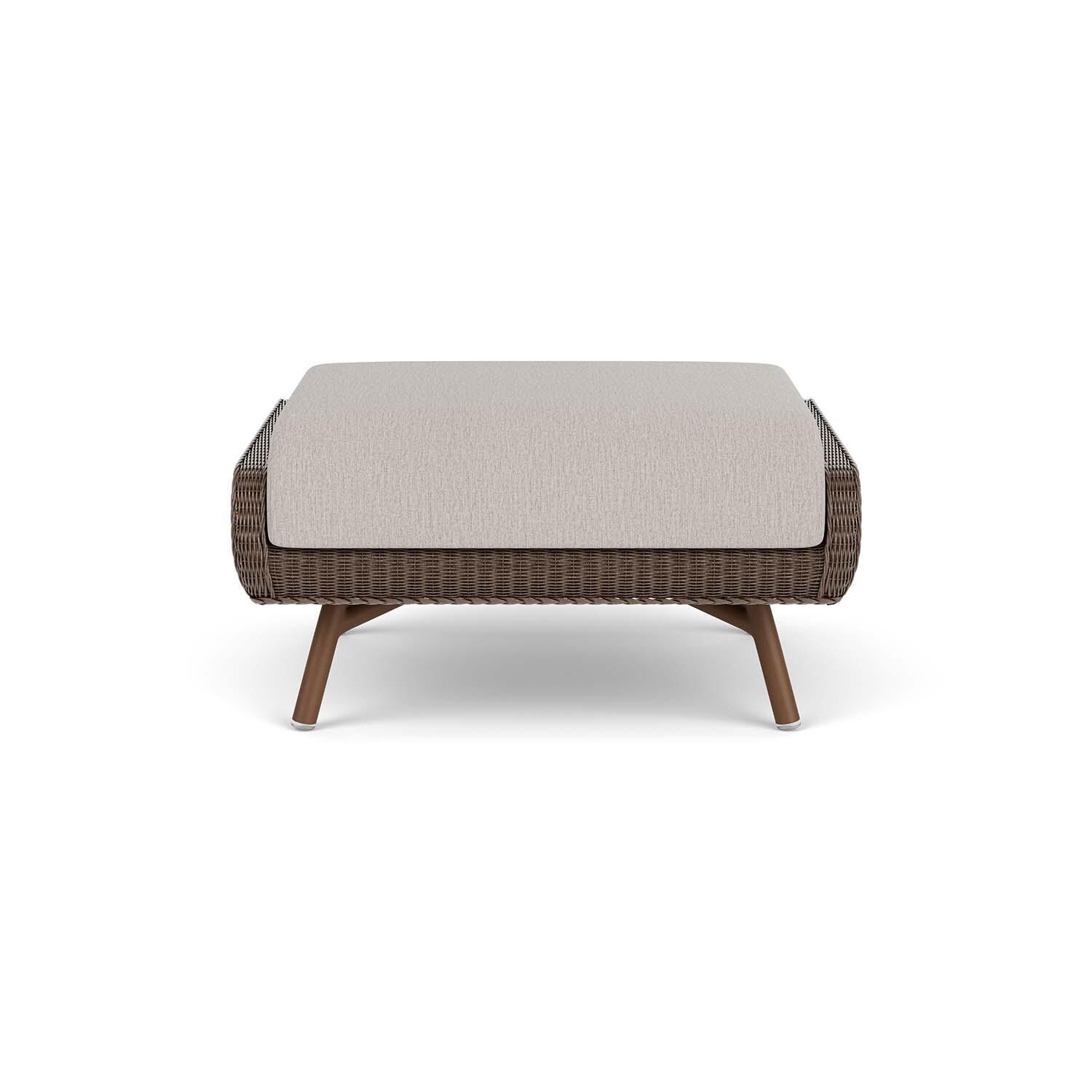 Essence Lloyd Loom Ottoman in Bark/Remy Cloud by Lloyd Flanders
