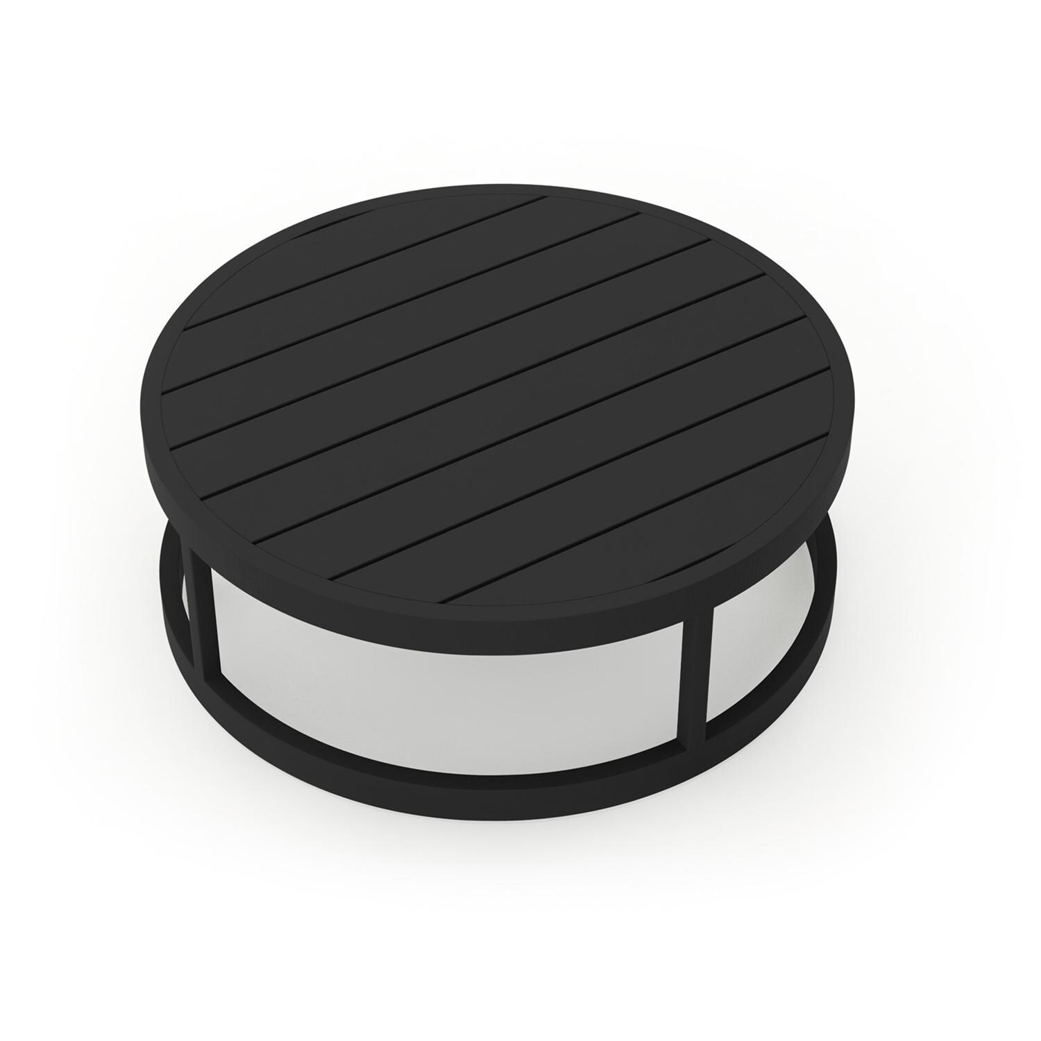 Lakeview MSTYCV-BK-RCT Misty Cove 34-Inch Black Aluminum Coffee Table by Lakeview Outdoor Designs - From Above - White Background thumbnail