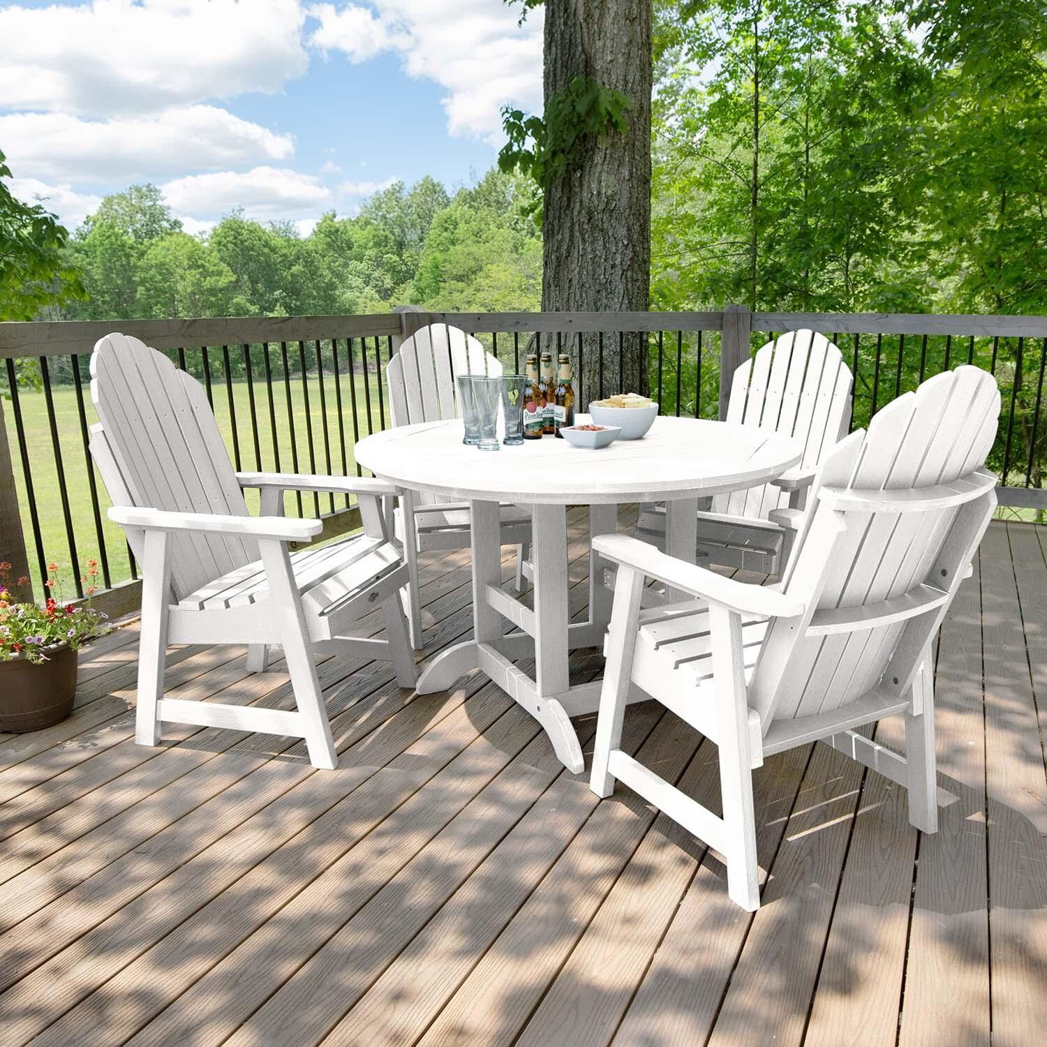 Dream Bay 5 Pc Set Recycled Plastic Dining Set In White By Lakeview - Lifestyle thumbnail