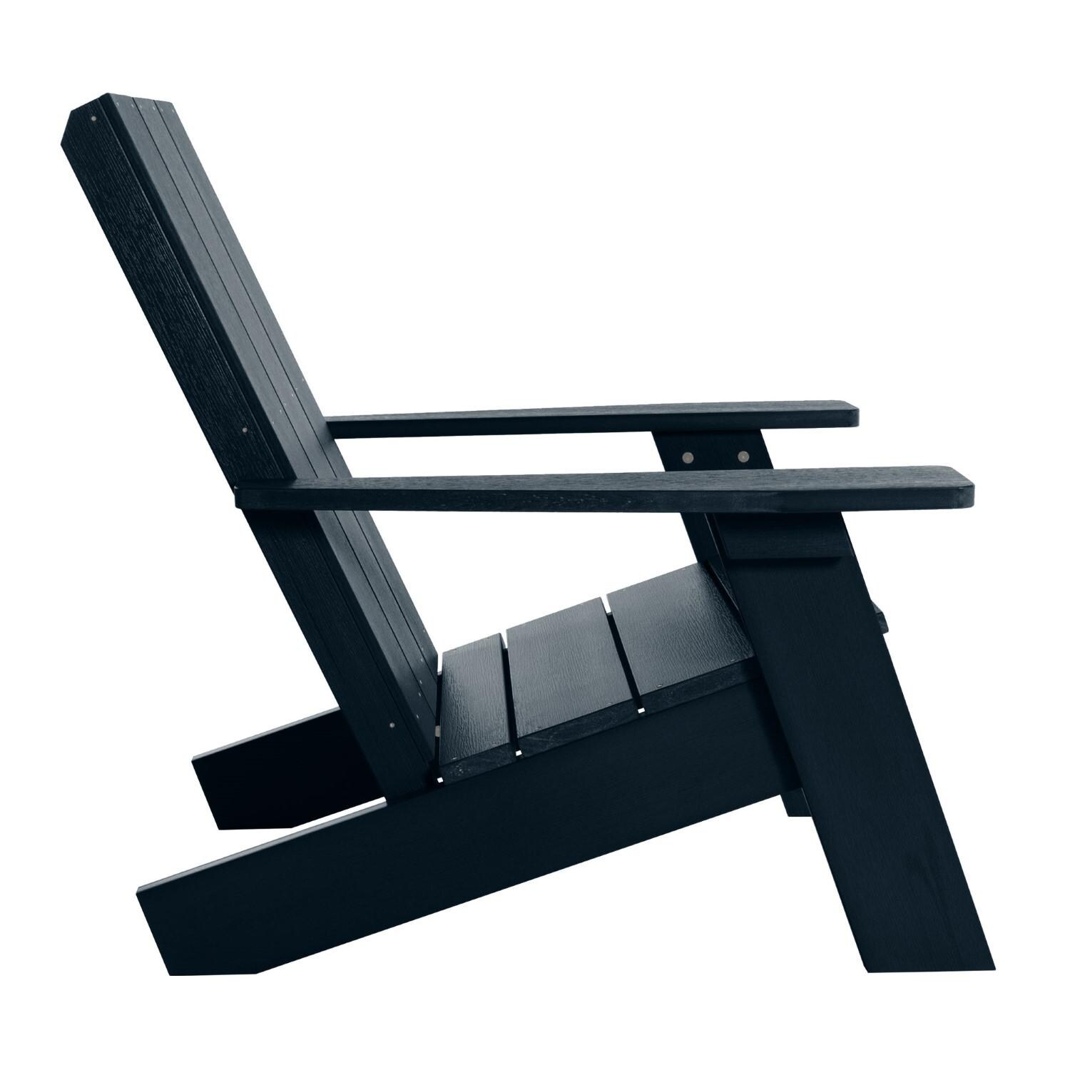 Lakeview Classical Cove Modern Adirondack Chair - Federal Blue - Side thumbnail