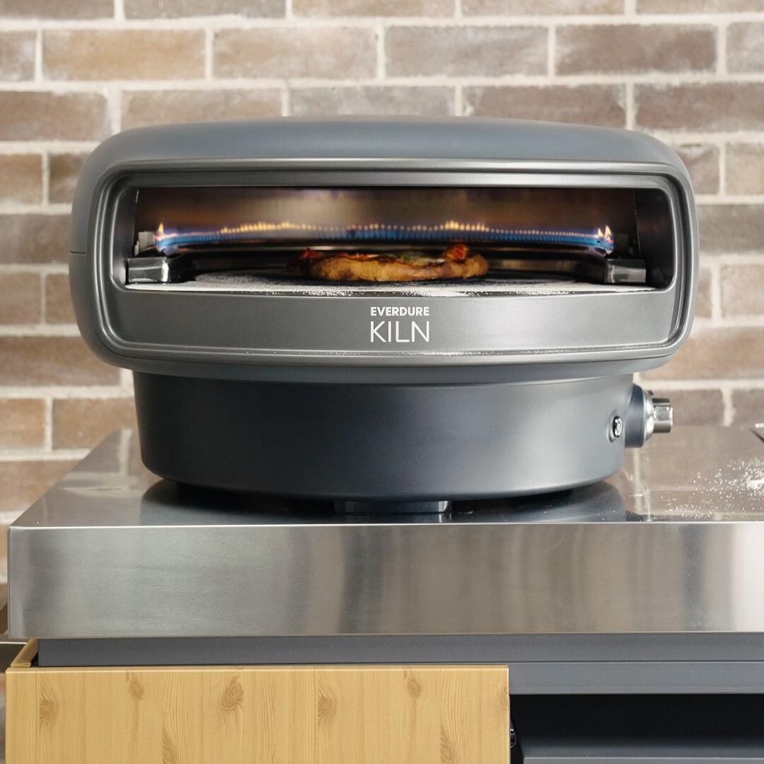 Everdure EKILN2GUSNG 2-Burner KILN Pizza Oven - Graphite - In Use - Lifestyle thumbnail