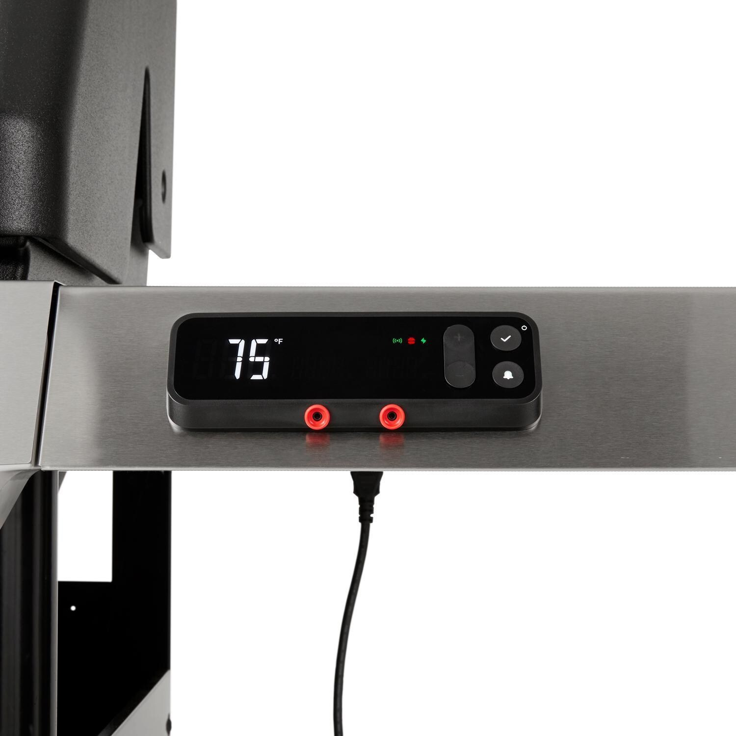 Weber GENESIS 36800001 SPX-435 Propane Gas Smart Grill with Sear Burner & Side Burner - Stainless Steel - Weber CONNECT Control Panel - White Background thumbnail