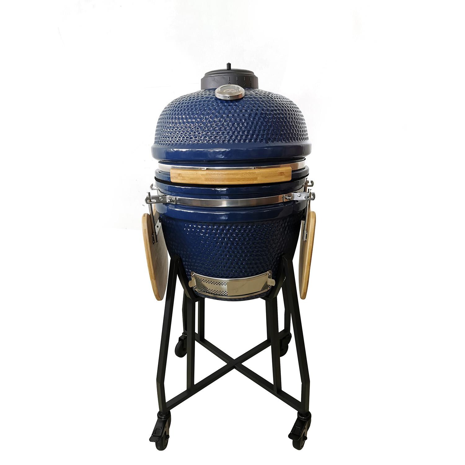 Lifesmart SCS-K19D 19-Inch Ceramic Kamado Grill - Shelves Down thumbnail