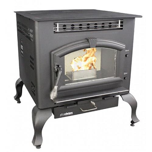 US Stove 6041HF 2400 Sq. Ft. American Harvest EPA Certified Pellet Stove - Left Angle thumbnail