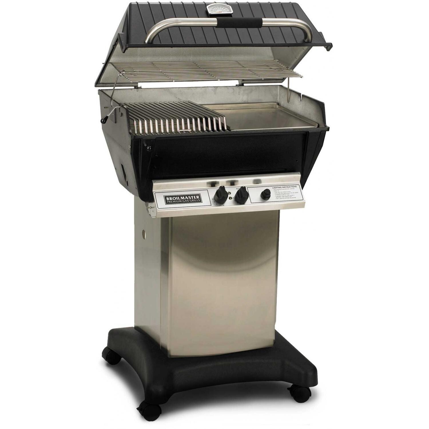 Broilmaster P3-SX Super Premium Propane Gas Grill On Stainless Steel Cart