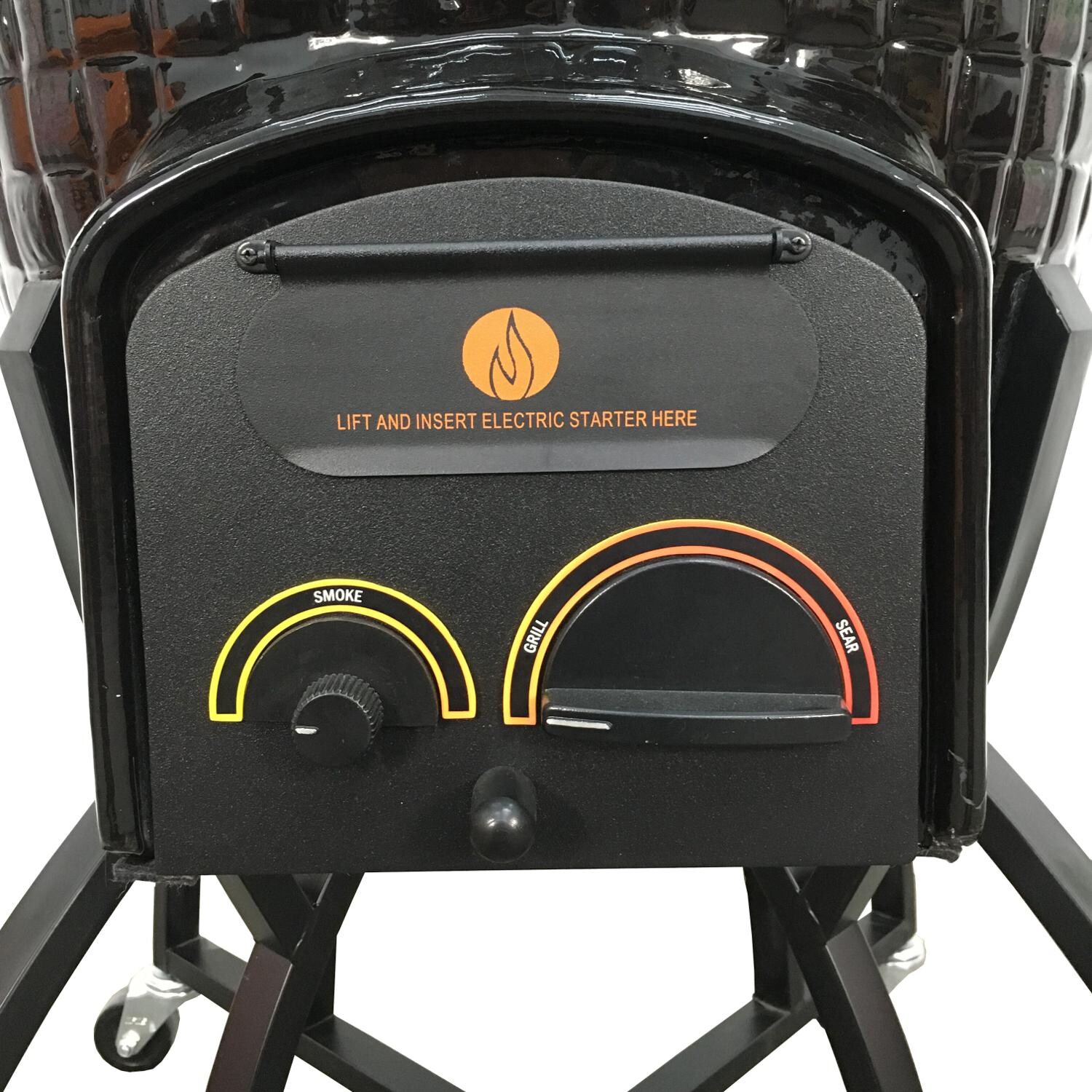 Icon Grills - CG401BLACK - 400 Series Kamado Grill - Black - Heatzone Controls thumbnail