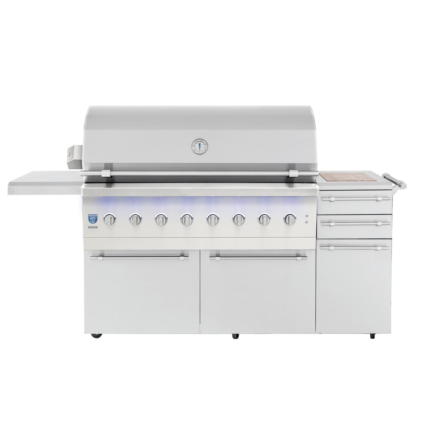 American Made Grills Encore 54-Inch Freestanding Hybrid Grill - Propane - ENCFS54-LP image