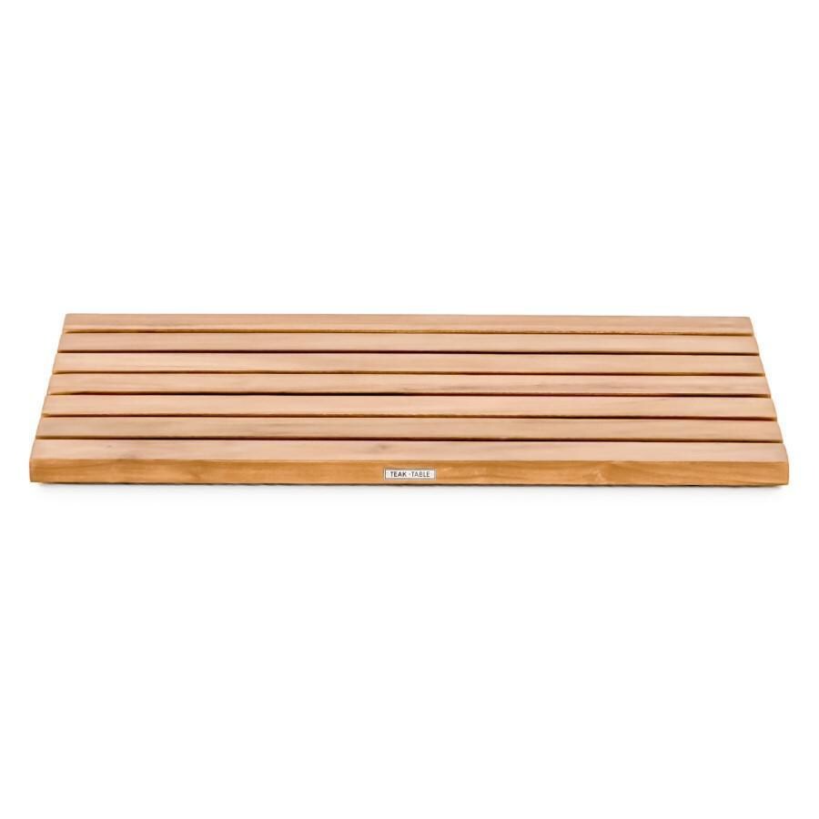 Teak + Table Monday Teak Patio Shower Mat - Straight - White Background thumbnail