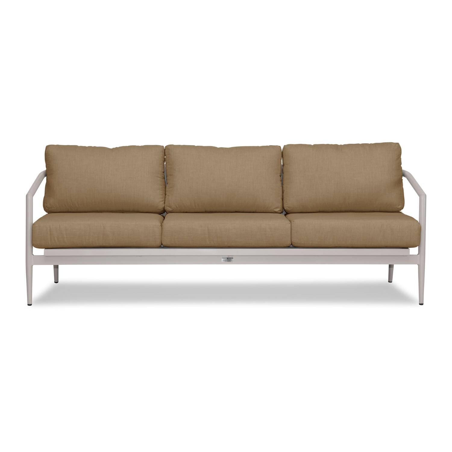 Lakeview Midnight Cove 3 Person Aluminum Sofa in Urban Stone/Carrera/Heather Beige - White Background thumbnail