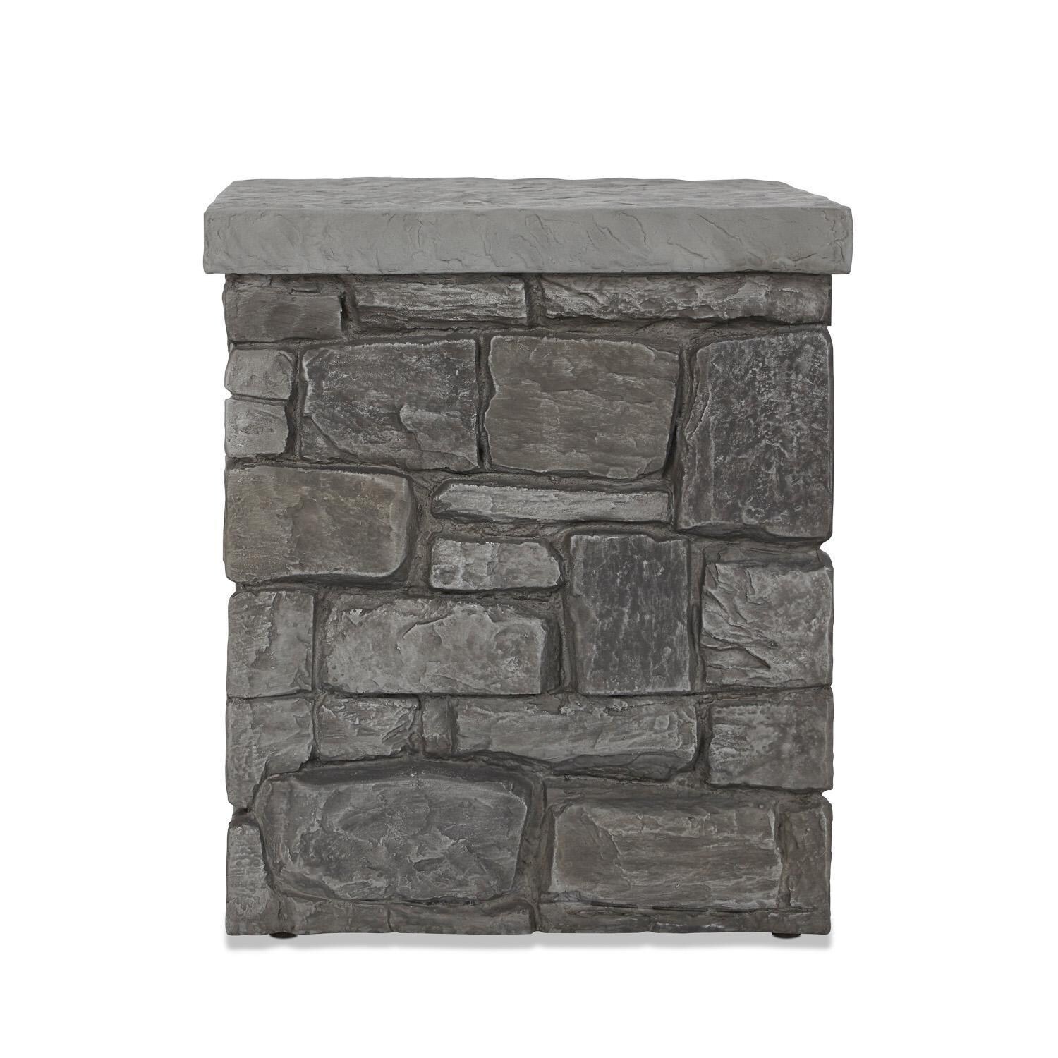 Lakeview Outdoor Designs SC-11815-GRY Baywood Propane Tank Cover - Side - White Background thumbnail