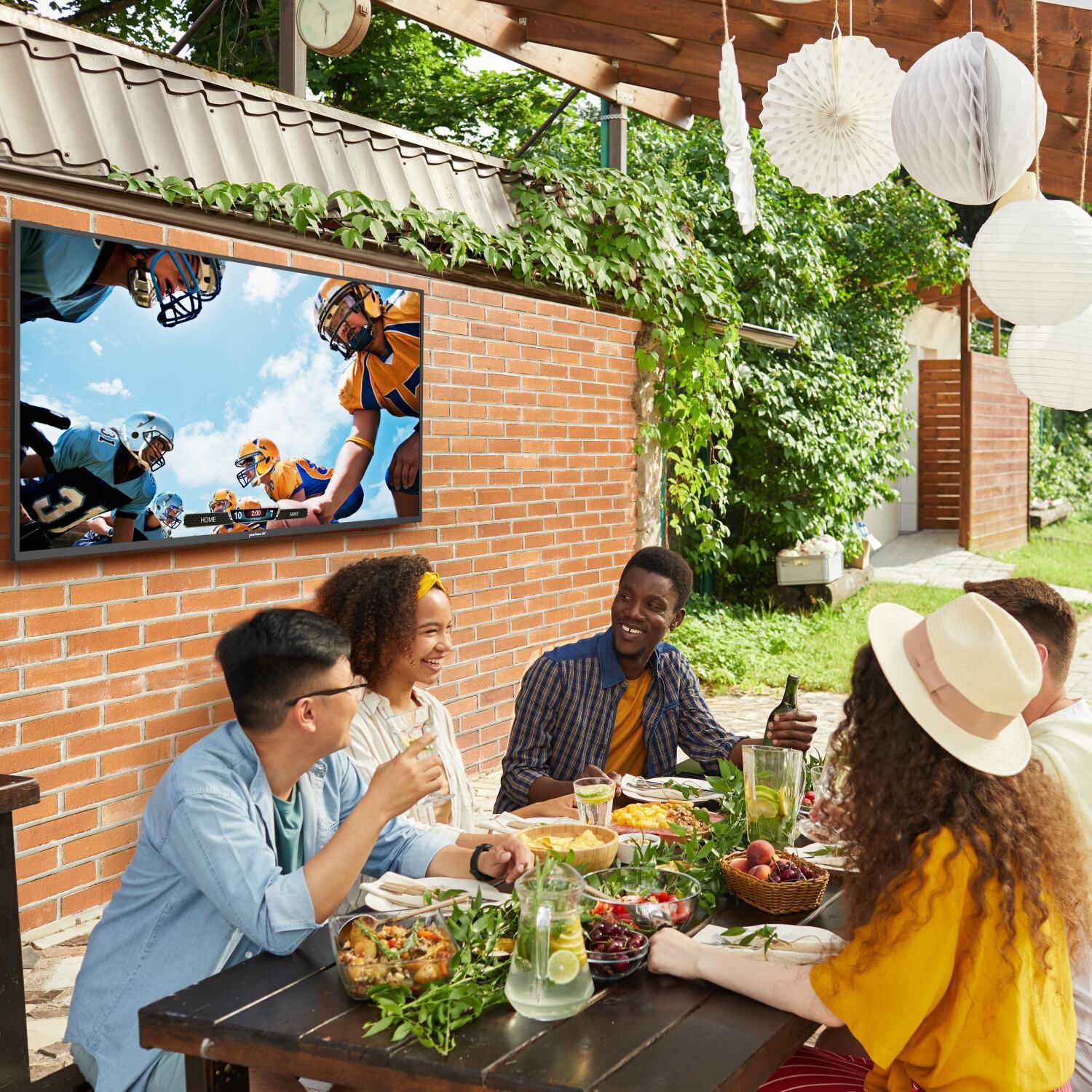 Neptune WPTV553 55-Inch Partial Sun Outdoor Smart TV - Tailgate - Lifestyle thumbnail