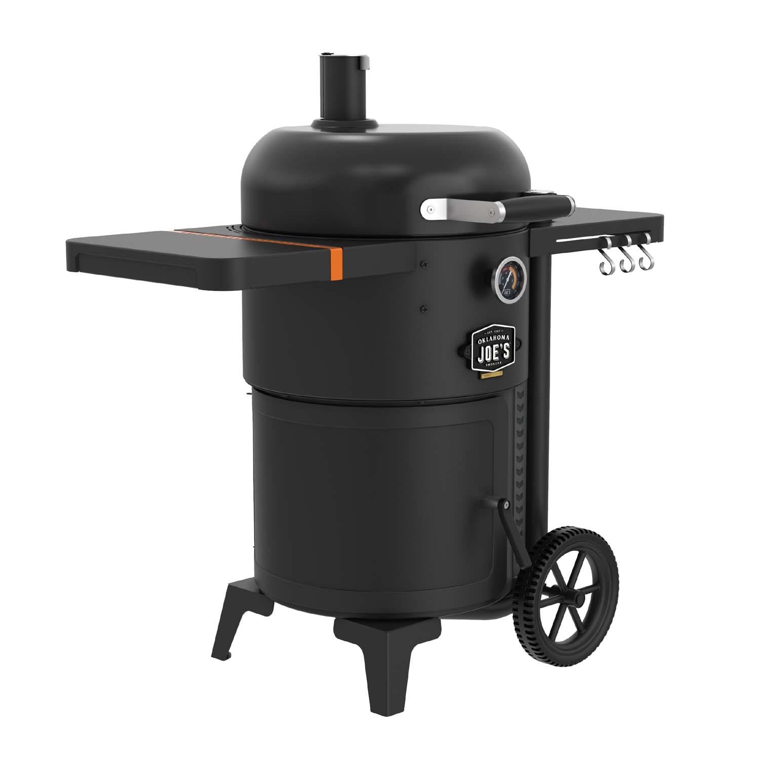 Oklahoma Joe's 25203120 Bronco Drum Smoker & Grill - Right Angle - White Background thumbnail