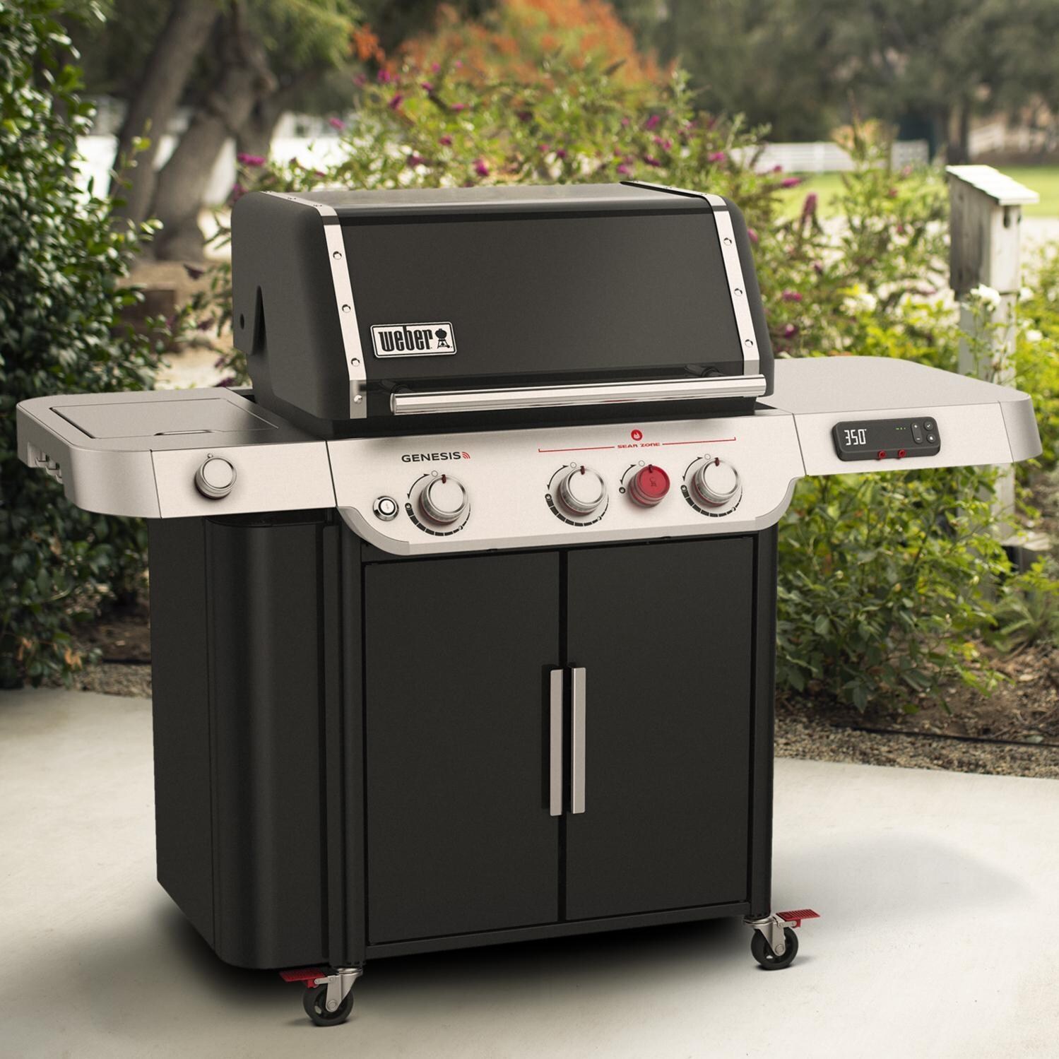 Weber GENESIS 37610001 EX-335 Natural Gas Smart Grill with Sear Burner & Side Burner - Black - Lifestyle thumbnail