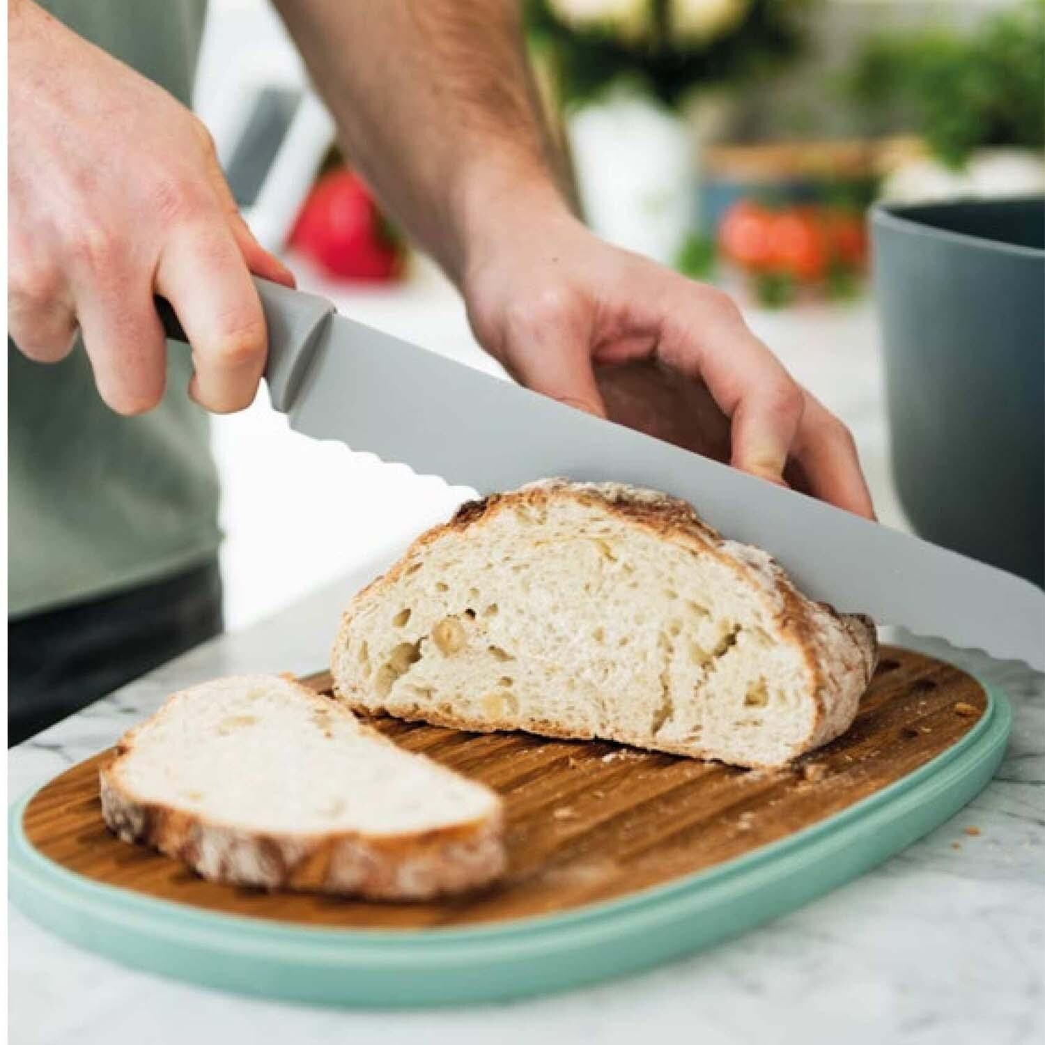 BergHOFF Balance 4 Pc Nonstick Knife Set - Recycled Material - Slicing Bread - Lifestyle thumbnail