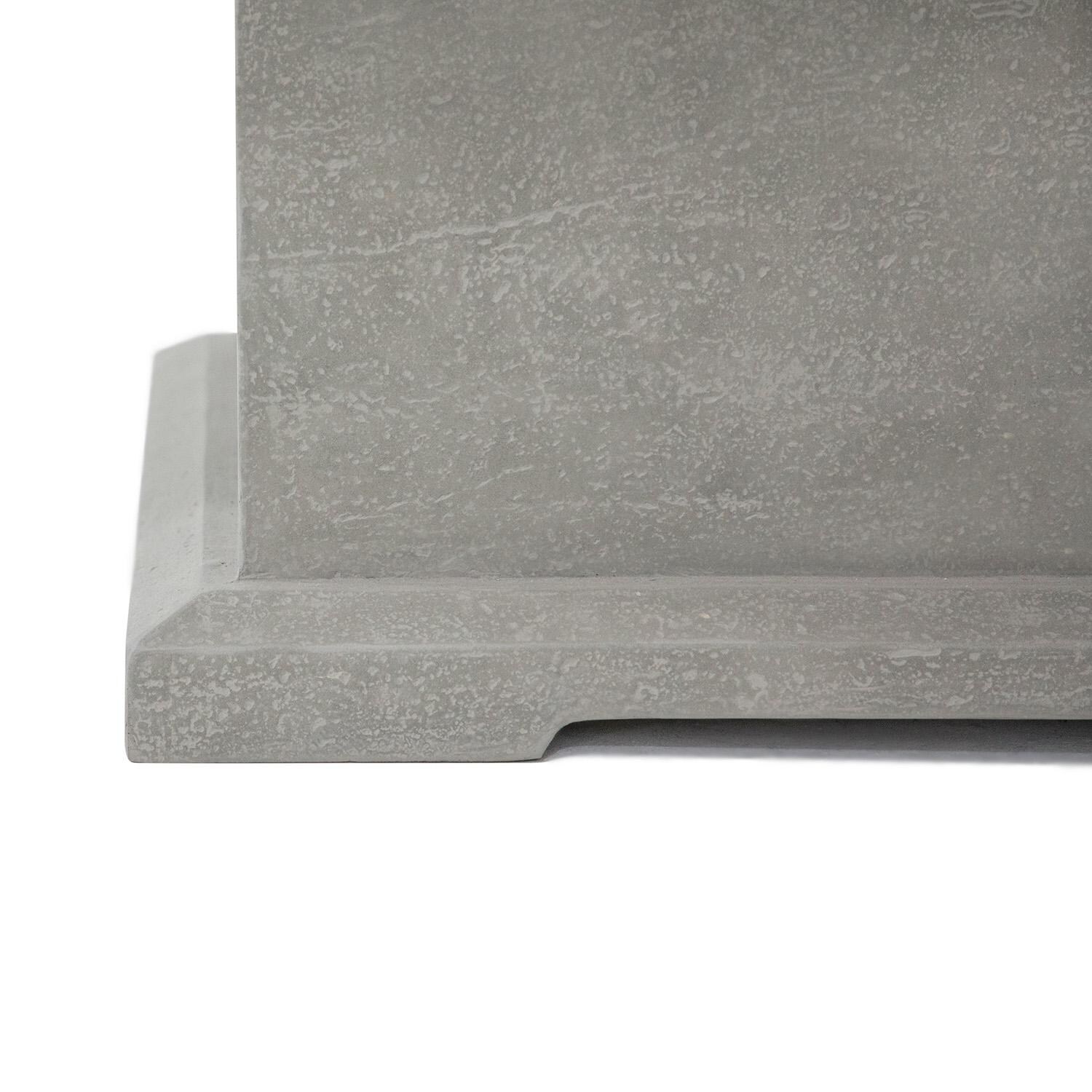 Elementi Birmingham 48-in Square Propane Dining Fire Table - Light Gray - Material - Detail thumbnail