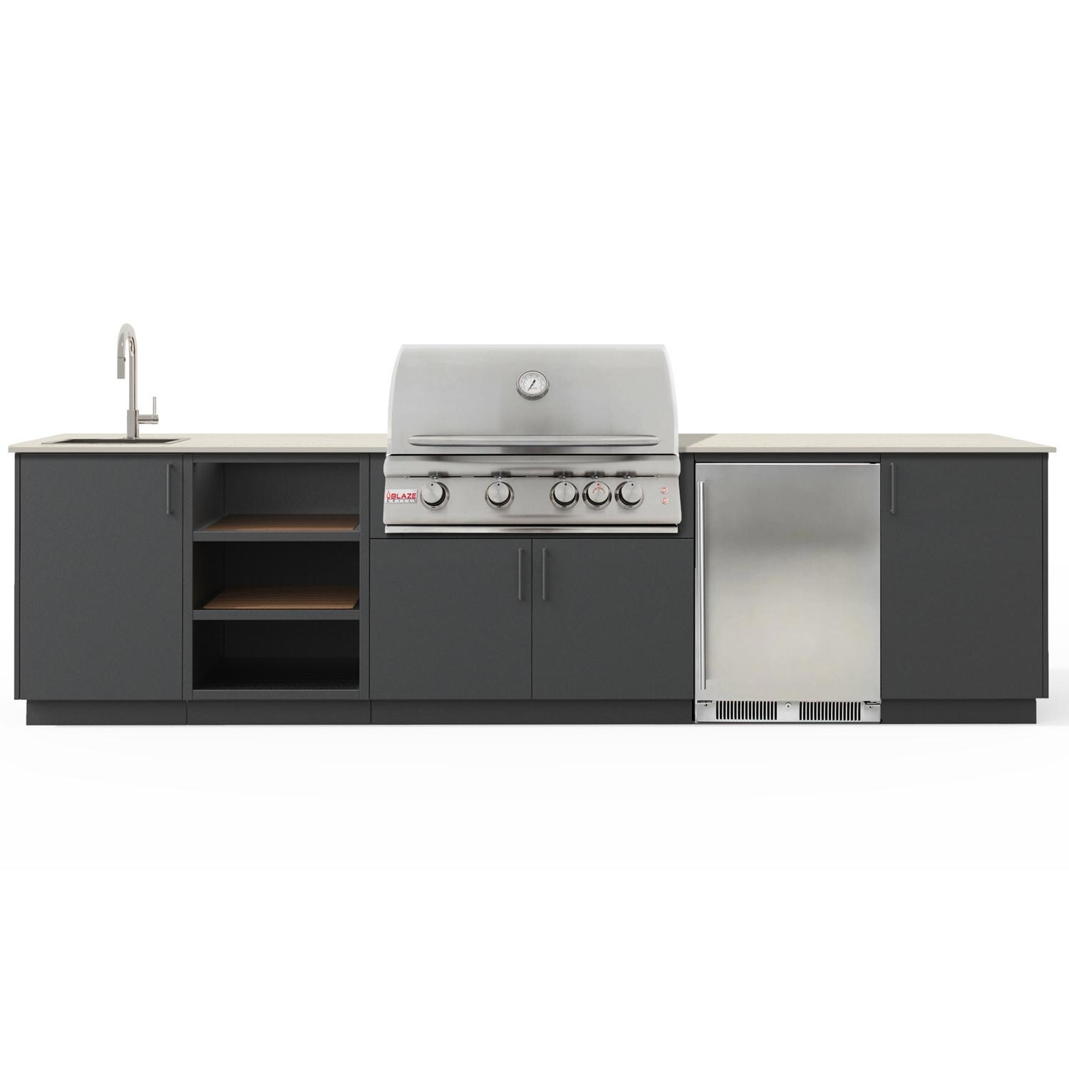 Urban Bonfire Eclipse 32 Outdoor Kitchen w/ Blaze Premium LTE Natural