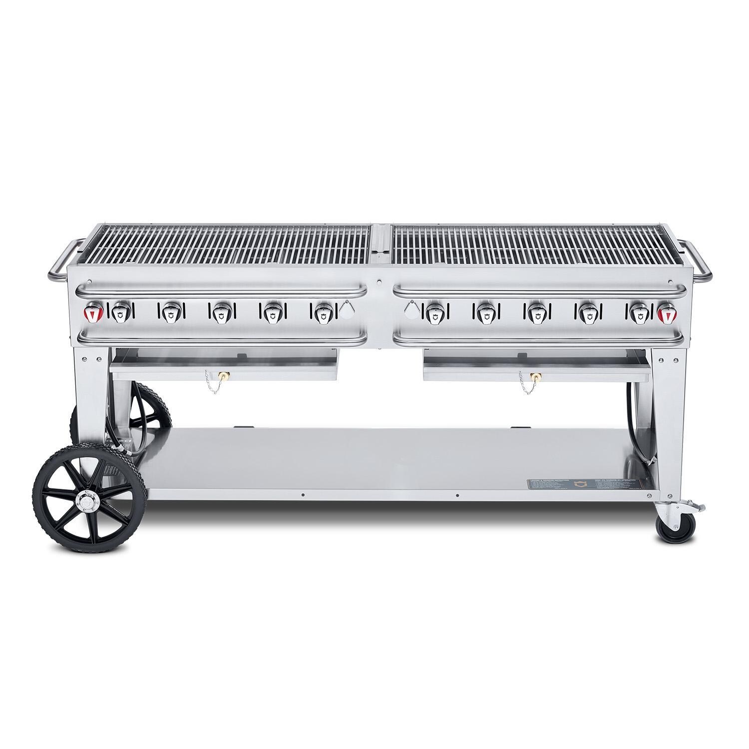 Crown Verity 72-in Single Inlet (50 or 100 LB Tanks Only) Rental Propane Grill - CV-RCB-72-SI 50/100