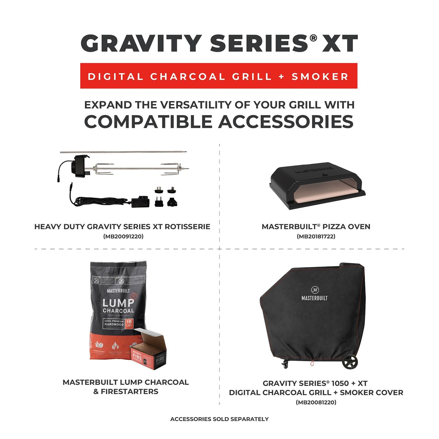 Masterbuilt MB20041223 Gravity Series XT Digital Charcoal Grill + Smoker - Available Accessories (Sold Separately) - Detail thumbnail