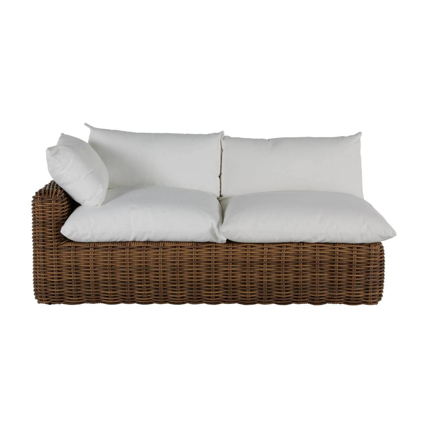 Summer Classics 339282+C774F664N Montecito Woven Left Arm Facing Loveseat - Front View thumbnail