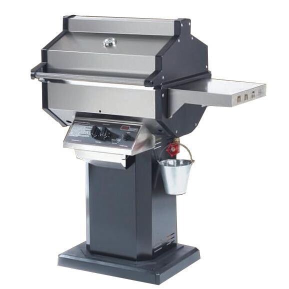 Phoenix Stainless Steel Propane Gas Grill Head On Black Aluminum Patio Base - SDBOPP