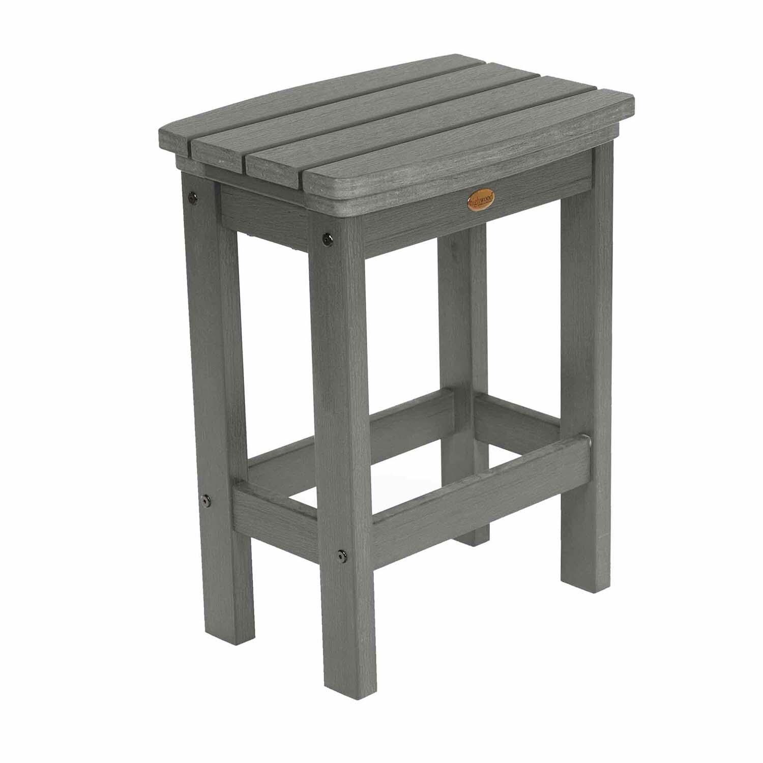 Hart Lane 3 Pc Recycled Plastic Counter Height Dining Stool in Coastal Teak By Lakeview - White Background thumbnail