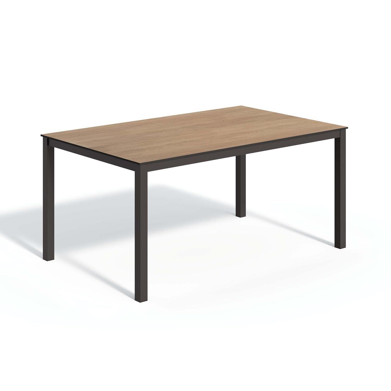Oxford Garden Travira 63 Inch Carbon Aluminum Dining Table W/ Enigma HPL Table Top thumbnail