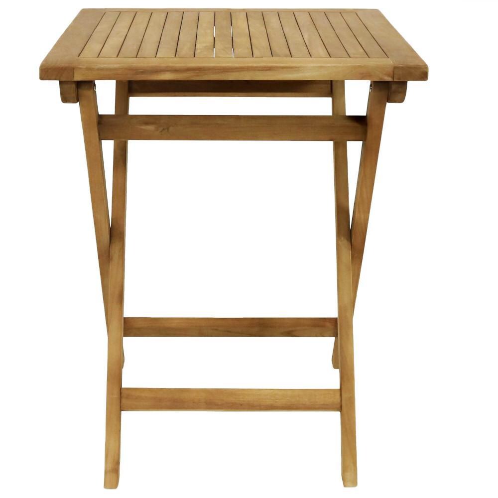 Ultimate Patio Small Wooden Folding Table - Front View thumbnail