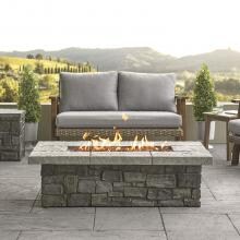 Real Flame Sedona 52 Inch Rectangular Fire Table In Gray Fiber